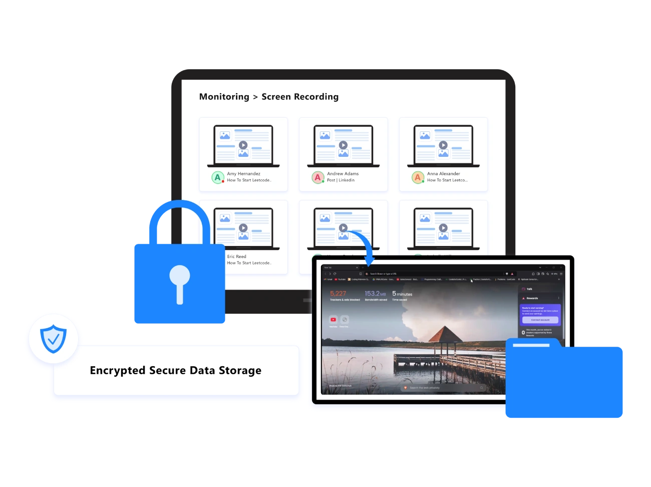 Secure Screenshot Data with Built-In Privacy Controls dashbaord